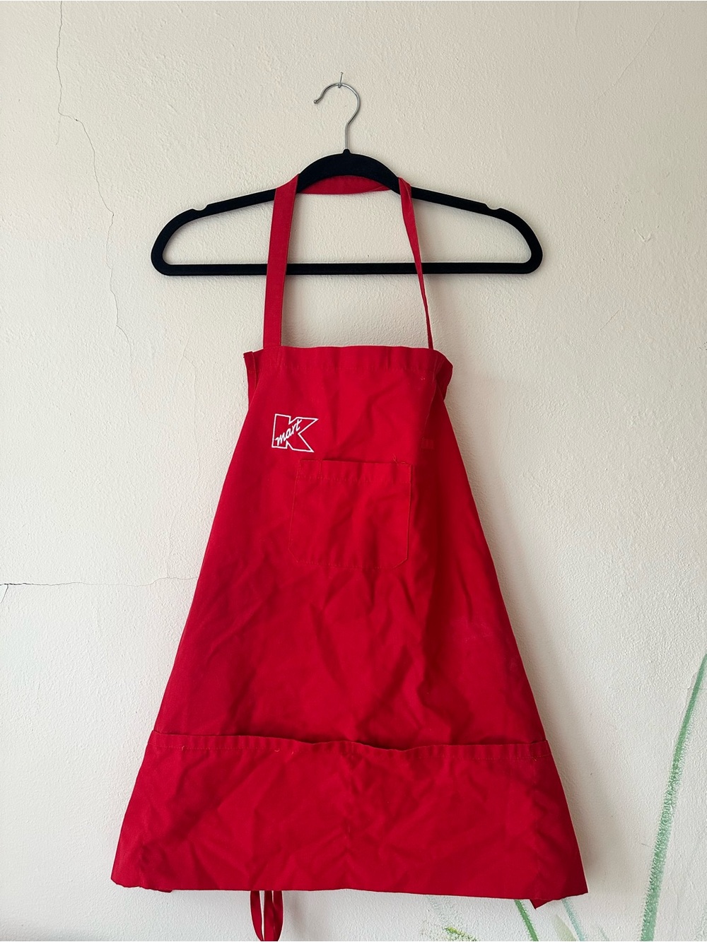 Vintage Kmart Red Apron with Front Pocket